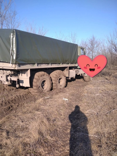 Tented 8 KRAZ trucks for artillerymen of the 406 brigade